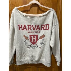 Harvard Crimson Athletics Crew Neck Sweatshirt Light Gray Women's Size L